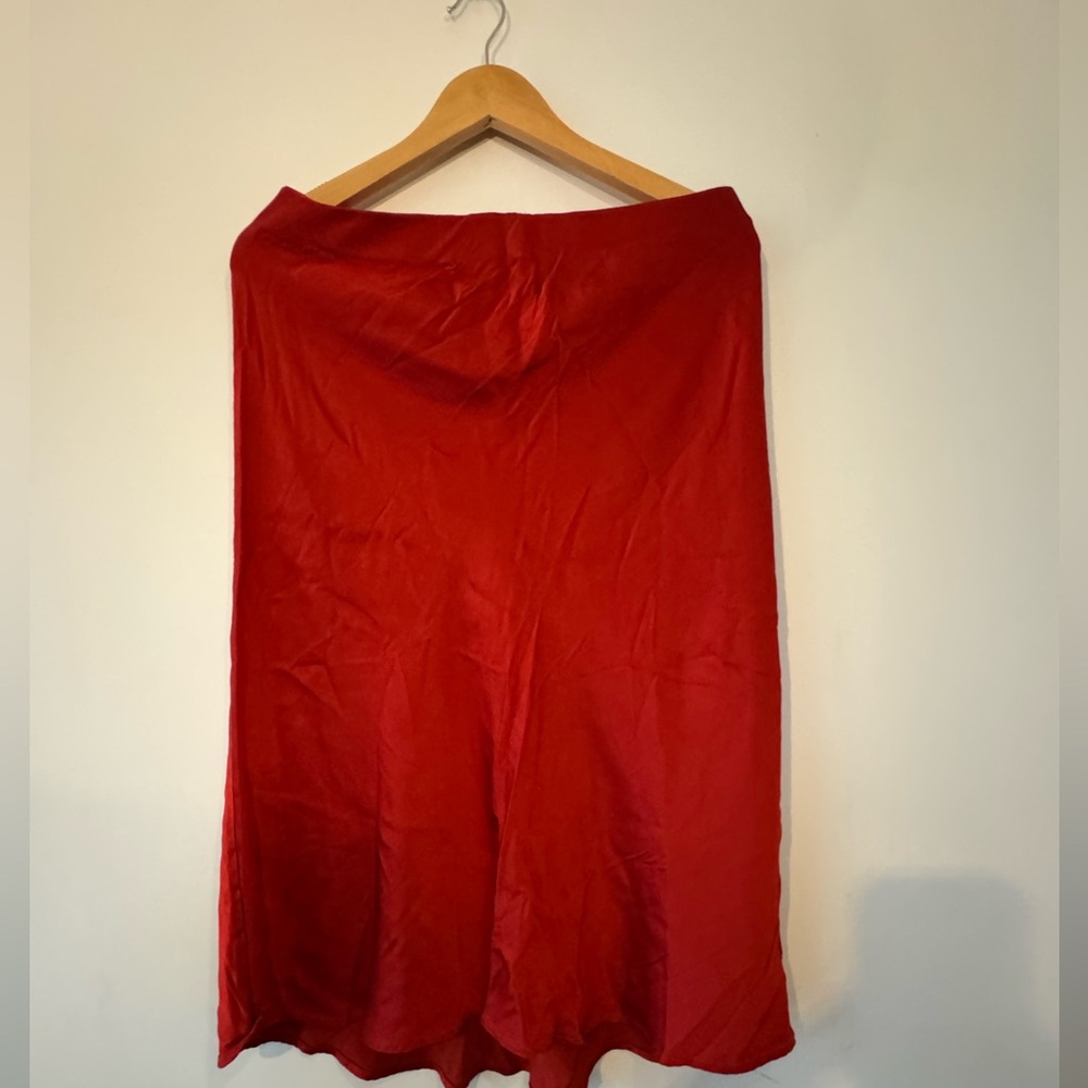 Orange Satin Skirt